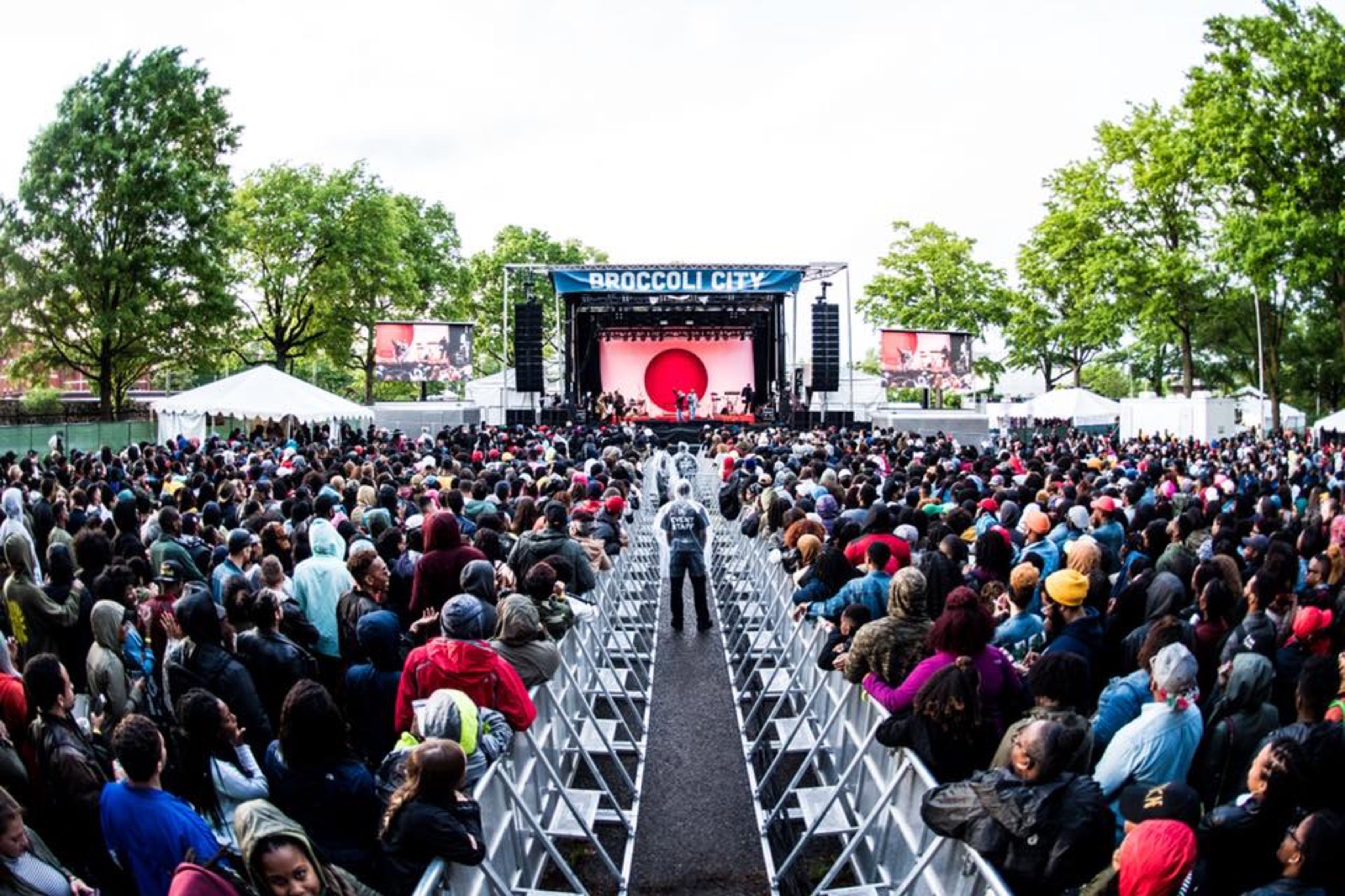 Broccoli City festival crowd facing a stage